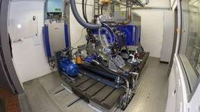 Der Einzylinder-Forschungsmotor für Untersuchungen am Verbrennungsprozess von Ammoniak