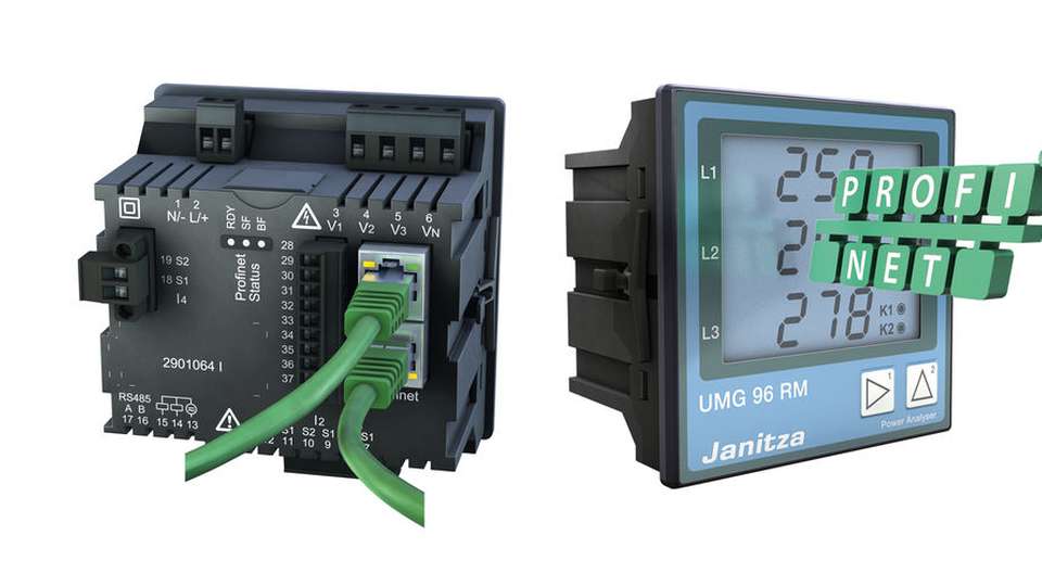 Mit dem Netzanalysator UMG 96RM von Janitza lassen sich Energiedaten einfach erfassen.