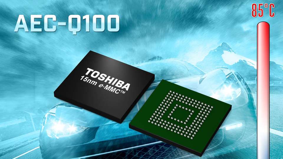 Toshibas neue Speicherbausteine sollen die AEC-Q100-Spezifikationen und Anforderungen für die Datenspeicherung in zunehmend komplexer werdenden Automotive-Infotainment-Anwendungen erfüllen.