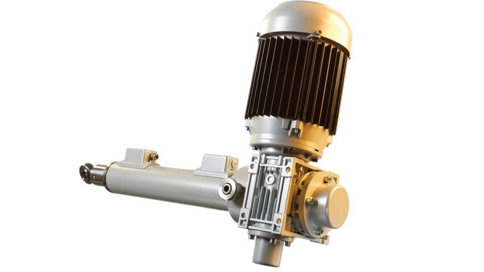 Kraftvoller Linearantrieb Der Linearantrieb bietet eine Kraft von 25 000 N und eine Verfahrgeschwindigkeit von 28 mm/s bei 50 Hz.