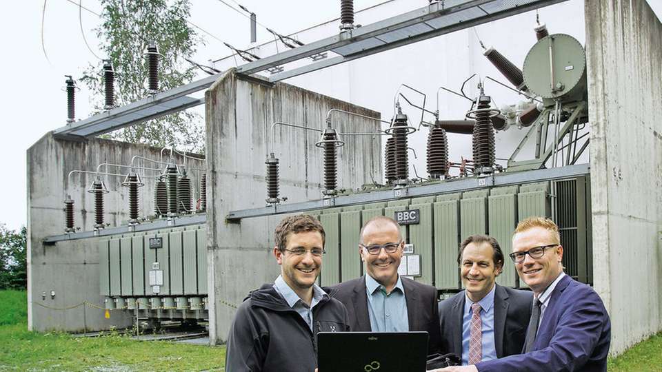 Partner bei der Netzanalyse (von links): Klaus Mayr und Bernhard Rindt (beide Egrid) sowie Thomas Cloidt und Manuel Schmidt (Wago).