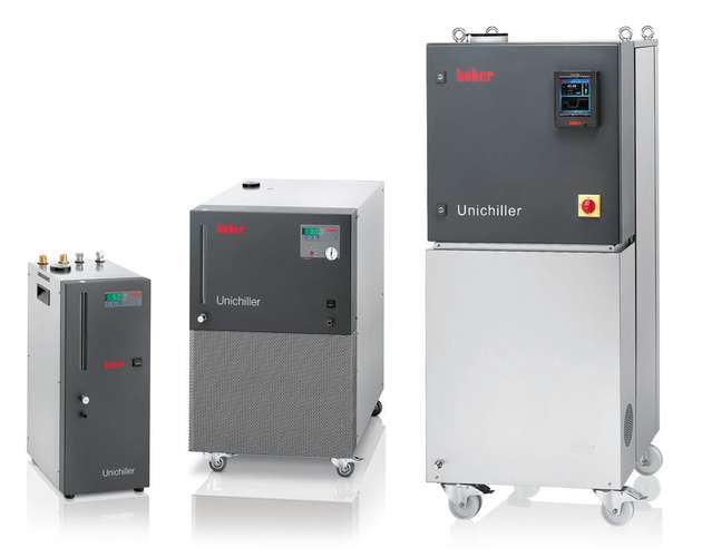 Über 50 luft- und wassergekühlte Umwälzkühler mit Kälteleistungen von 0.3 bis 100 kW stehen zur Auswahl.