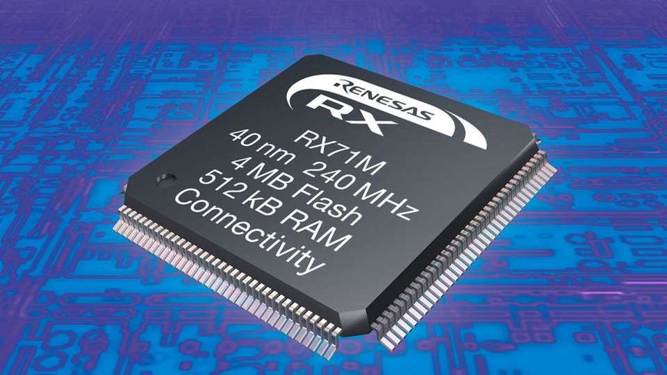 Die RX700-Mikrocontroller-Serie von Renesas erweitert die 32-Bit-RX-Familie um schnelle 240 MHz Taktfrequenz, Sicherheitsfunktionen und bis zu 4 MByte große Speicherkapazität.
