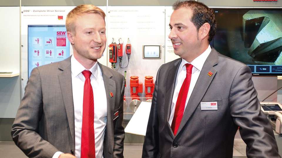 Christian Rüttling (Marktmanagement) und Albert Schenker (Kundenbetreuer Service), SEW-Eurodrive
