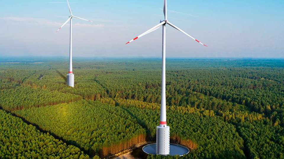 Naturstromspeicher: Die Windanlagen bei Gailsdorf sollen so aussehen wie in dieser Montage. 