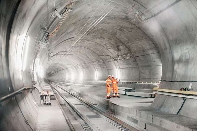 Für den Gotthard-Basistunnel liefert ABB elektrische Komponenten für die 50Hz-Energieversorgung der Tunnelinfrastruktur.