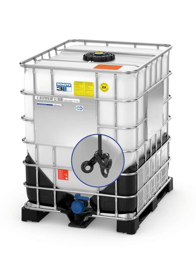 Der HX-Container mit Impeller bleibt nach dem Befüllen innerhalb der gesamten Supply Chain bis zur Verwendung des Produkts dauerhaft geschlossen und versiegelt.