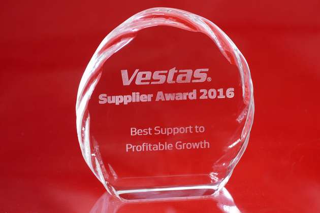 In der Kategorie Best Support to Profitable Growth zeichnet Vestas denjenigen Zulieferer aus, der den Windkraftanlagenhersteller am besten auf seinem Weg zu gewinnbringendem Wachstum unterstützt.
