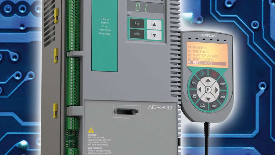 Gefrans neuer Frequenzumrichter ADP200 für die Kontrolle von Servorpumpen in Hybrid-Spritzgießmaschinen liefert eine präzise Druck- und Durchflussregelung.