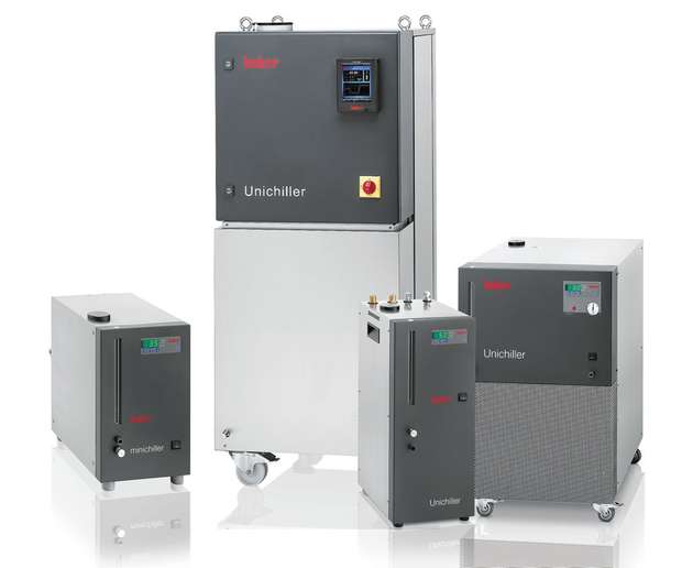 Über 50 luft- und wassergekühlte Umwälzkühler mit Kälteleistungen von 0.3 bis 100 kW stehen zur Auswahl.