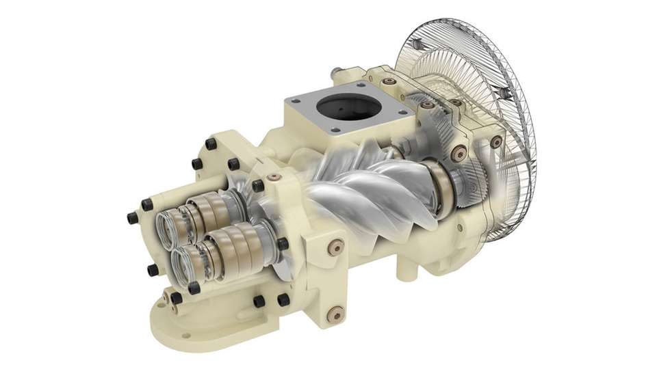 Herzstück: Der Schraubenkompressor der neuen RS-Serie von Ingersoll Rand