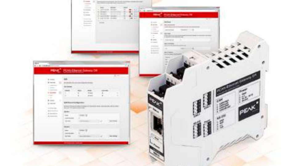 Gateway verknüpft CAN-Busse per Ethernet
Die PCAN Ethernet Gateways DR von Peak-System verbinden CAN-Busse über IP-Netzwerke
