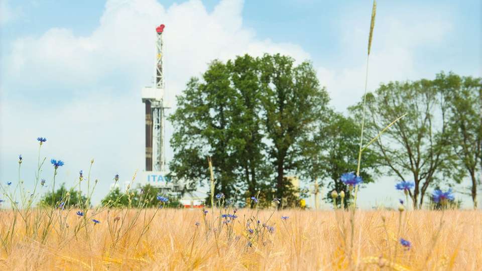 Erdgasbohrung in Niedersachsen: 12 Prozent des deutschen Erdgasbedarfs werden aus heimischen Quellen gedeckt.