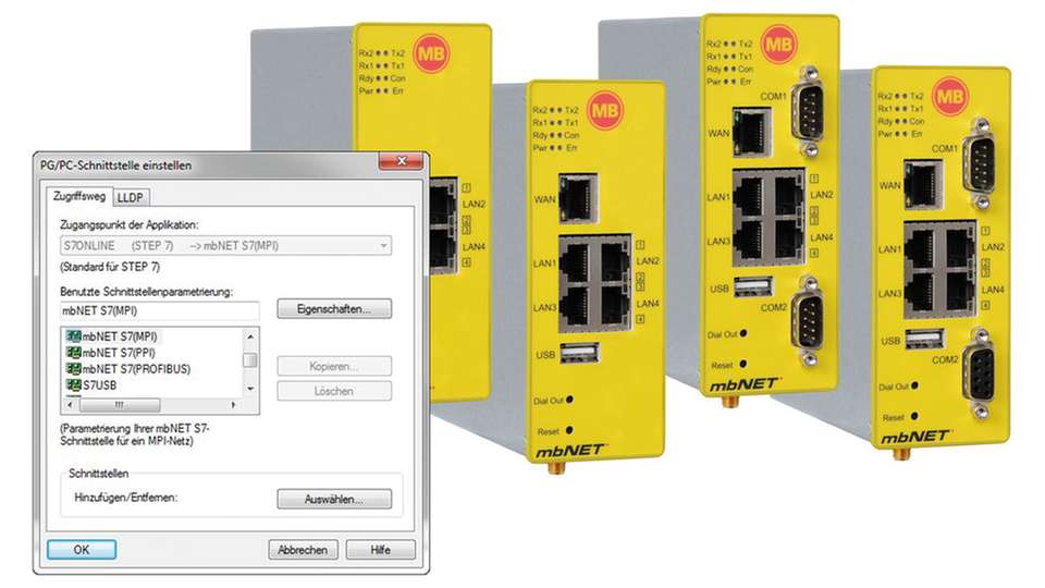 Industrie-Router mit direkter S7-Anbindung
Der Treiber klinkt sich direkt in die PG/PC-Schnittstelle