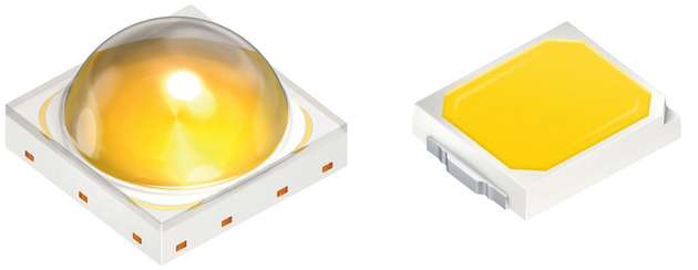 Die hochwertige LED Duris P8 (links) wird als Straßenbeleuchtung eingesetzt. Die LED Duris E 2835 (rechts) ist eine preisbewusste LED-Variante.