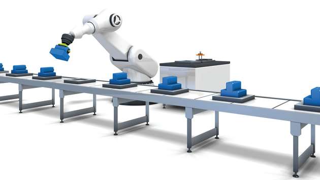 Roboter sind eine typische Anwendung für die kontaktlose Verbindungstechnik. Sie ermöglicht auch eine 360°-Rotation.