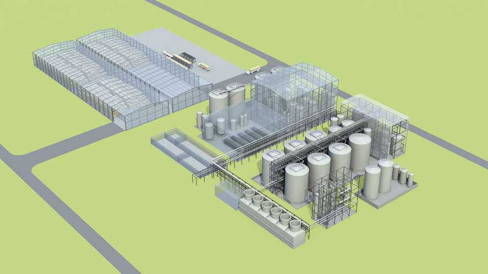 Entwurf einer kommerziellen Zellulose-Ethanol-Anlage 