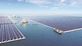 Die Solaranlage auf einem See bei der chinesischen Stadt Huainan ist die größte der Welt.