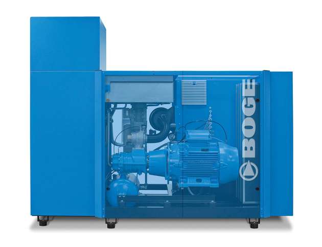 Die Bluekat liefert 100 Prozent ölfreie Druckluft im Bereich von 3,9 bis 7,3 m3/min.