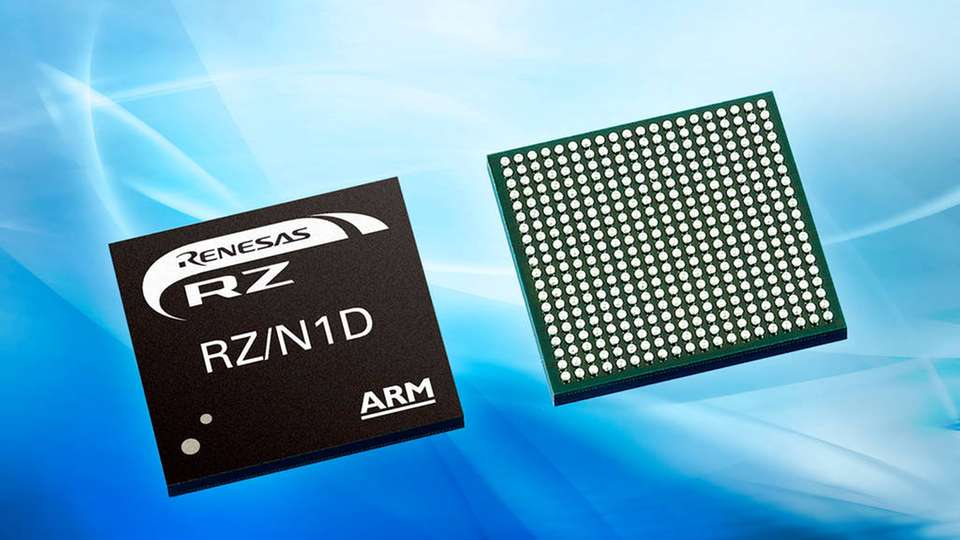 Die Mikrocontroller der RZ/N1-Familie integrieren Prozessor und Kommunikationblock mit Echtzeit-Ethernet-Switch auf einem Chip.