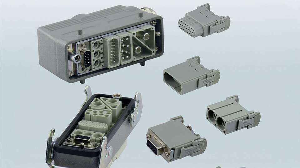 Die modularen Rechtecksteckverbinder der Serie HMN sind speziell für raue Industrieumgebungen ausgelegt.