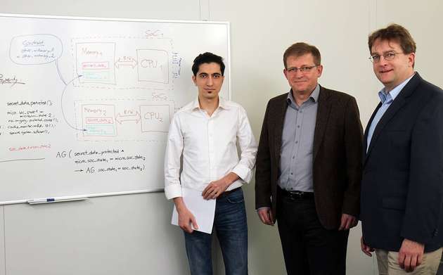 Die Kaiserslauterer Forscher Mohammad R. Fadiheh, Prof. Wolfgang Kunz und Dominik Stoffel (von links nach rechts) haben mit ihren Kollegen aus Stanford das Rechenverfahren entwickelt.