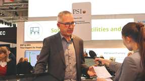Karl Tröger, Business Development Manager bei PSI Automotive & Industry, im Gespräch mit publish-industry auf der Hannover Messe 2019.