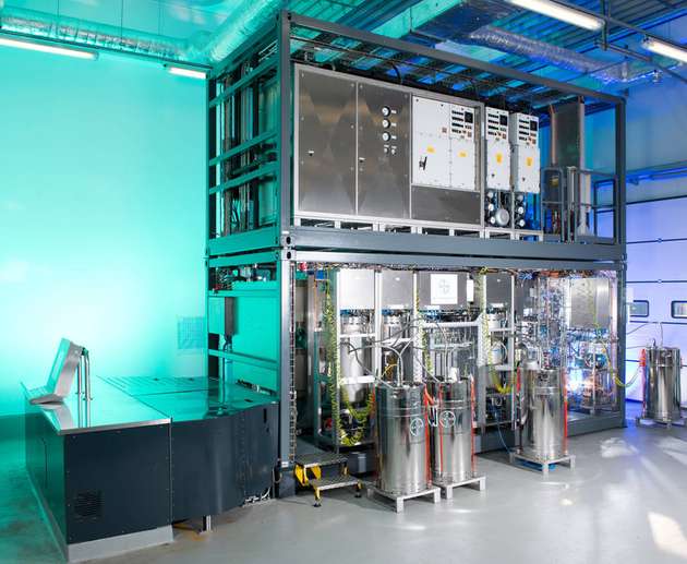 Bei Invite wurde im Rahmen von Forschungsprojekten eine Demonstratoranlage für die modulare und mobile chemische Produktion errichtet.
