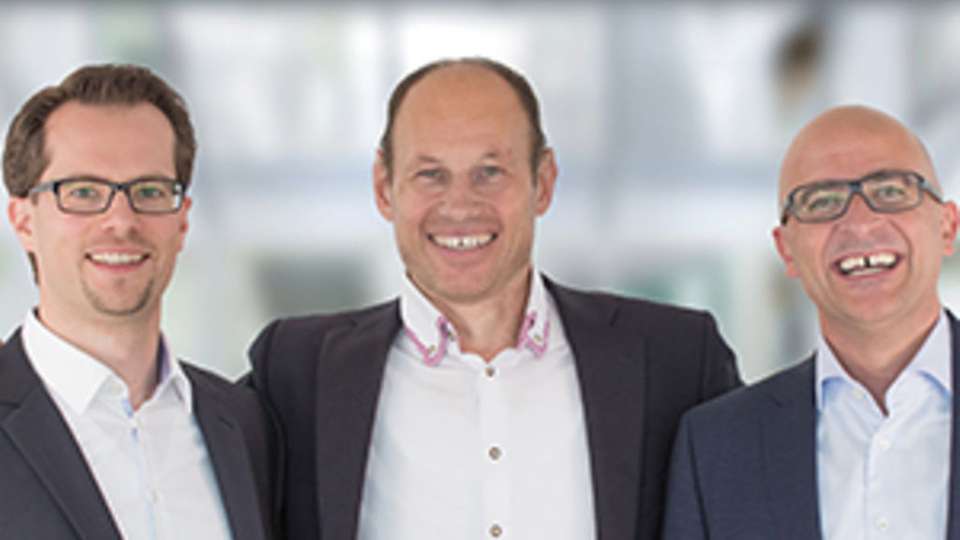 Die Geschäftsführer von IDS Imaging Development Systems (v.l.n.r.): Daniel Seiler, Jürgen Hartmann und Torsten Wiesinger