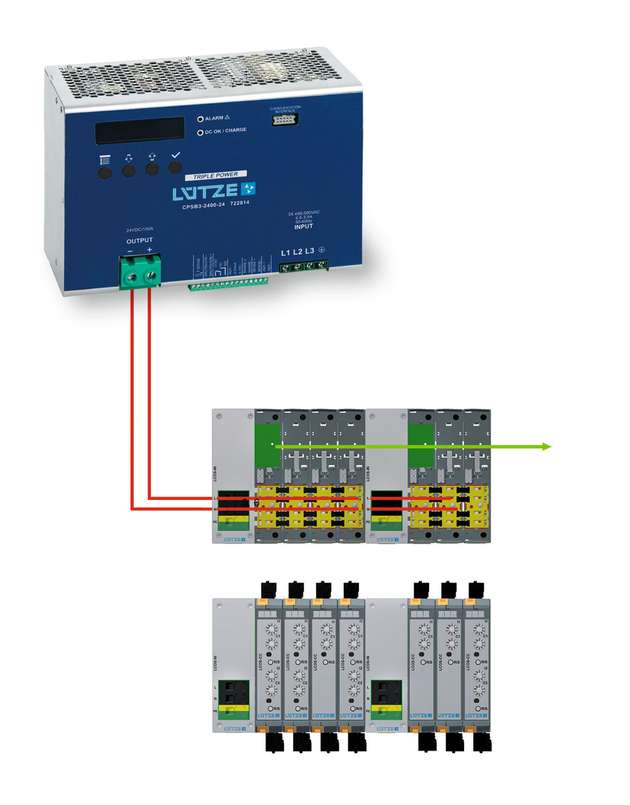 Applikation mit dem elektronischen DC-Leitungsschutz-System LCOS