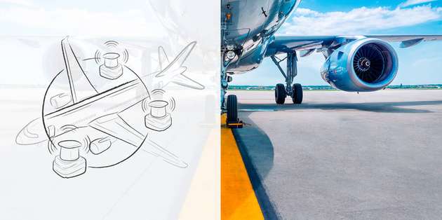 Ein Zusammenspiel aus mehreren 2-D-LiDAR-Sensoren ermöglicht die genaue Erfassung von Flugzeugbauteilen.