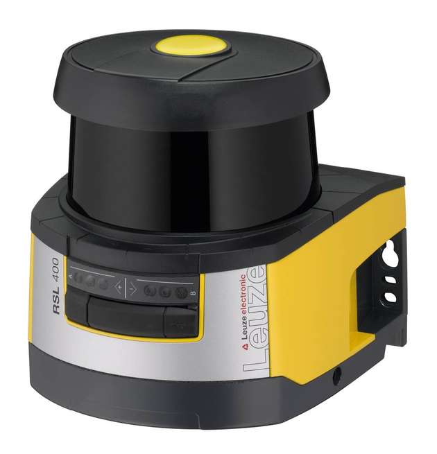 Der Sicherheits-Laserscanner RSL 400 kombiniert Sicherheit mit detaillierter Messwertausgabe für FTS-Navigation.