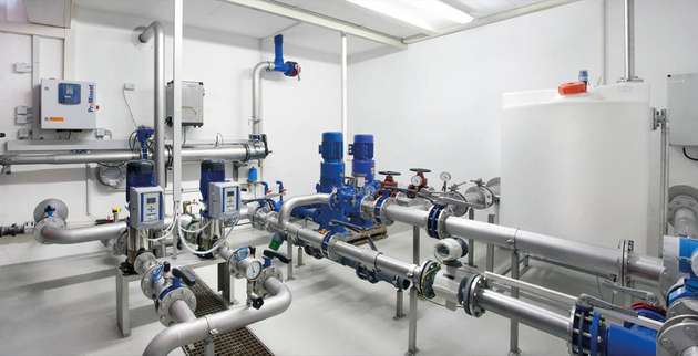In einem Wasserwerk kommen UV-Anlagen Dulcodes LP zur UV-Desinfektion zum Einsatz.