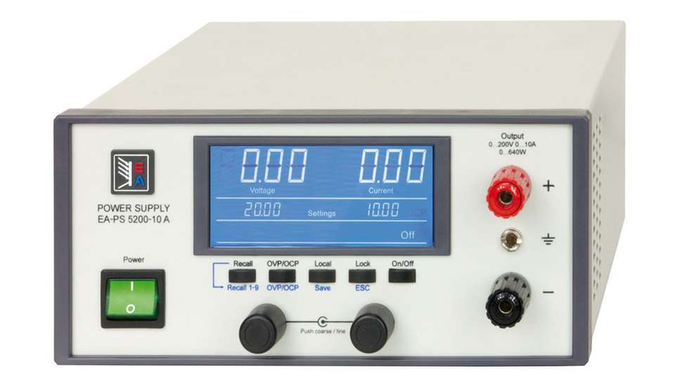 Desk-Top-Labornetzgerät der Serie EA-PS 5000 von EA Elektro-Automatik 