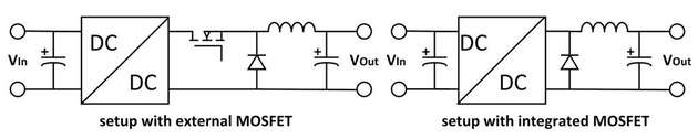 DC/DC-Schaltregler mit externen und integriertem MOSFET