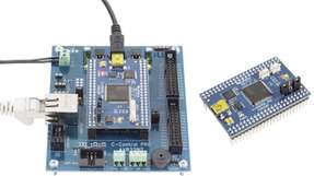 Ein Beispiel für eine modulare Lösung ist Conrads C-Control AVR32-Bit-Kit, das im Piggy-Back-Aufbau auf dem AVR32-Bit-Applikationsboard mit integrierter Web-Server-Funktion eine Plattform darstellt, die auch eine CAN-Bus-Schnittstelle bietet. 