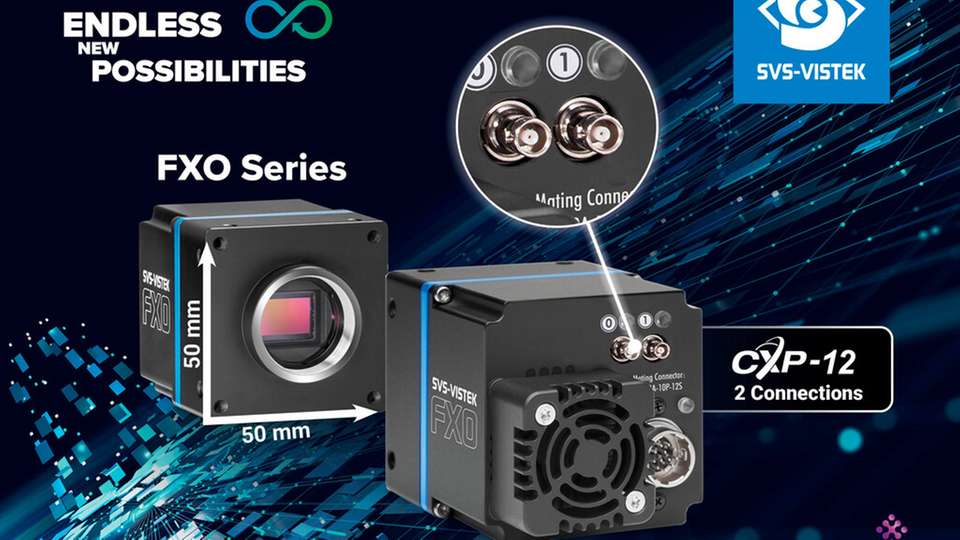 Je nach Aufgabenstellung können diese Kameras mit einem oder beiden CoaXPress-12 Connections betrieben werden, was die Wahl einer Datenrate von 12,5 oder 25,0 Gbps ermöglicht.