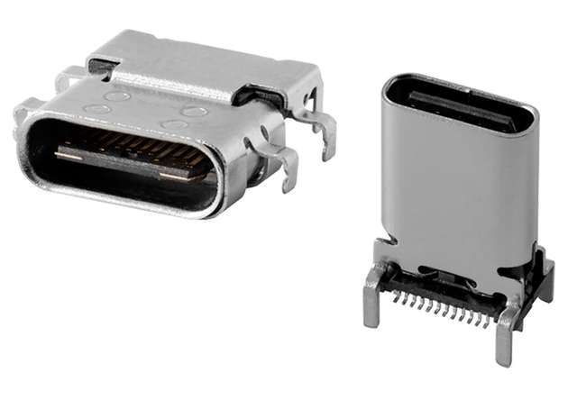 Die UJ40 USB 4 Typ-C-Buchsen.
