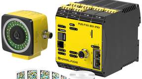 Das SafePXV-System bietet mehrfarbige Codes und einen Sensor mit Kamera und zweifarbigem LED-Ring.