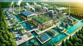 Eine klimaneutrale Zukunft für die industrielle Produktion mit erneuerbaren Energien,  Wasserstoff und KI.