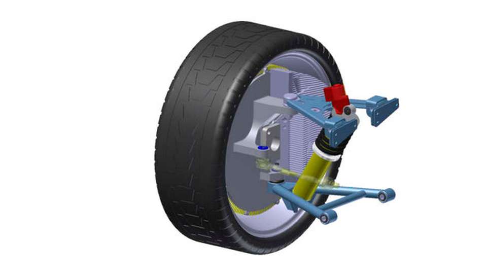 Der Radnabenmotor ist zentraler Teil des elektrischen Antriebsstrangs.