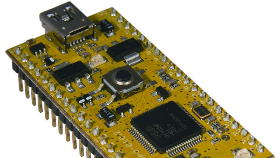 mbed-Platine mit ARM-Cortex-M3-MCU LPC1768 von NXP