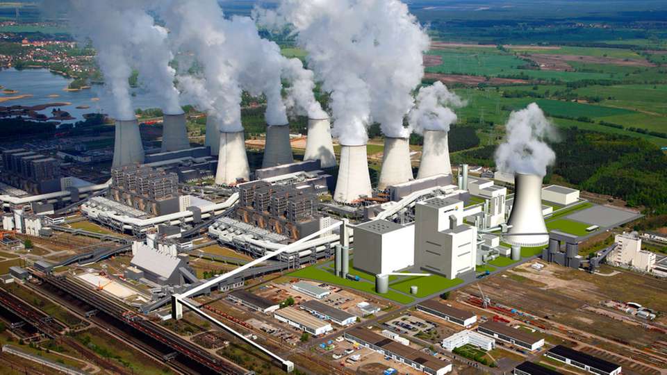 Kraftwerk Jänschwalde: Mit einer installierten Leistung von 3000 Megawatt ist es das größte Braunkohlekraftwerk in Deutschland. 