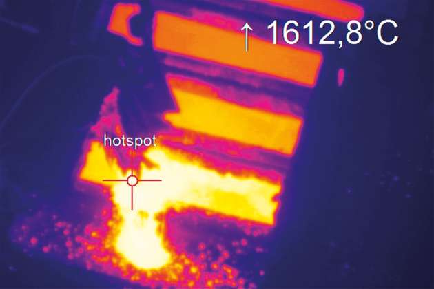 Hot Spot Erkennung mittels Infrarotkamera.