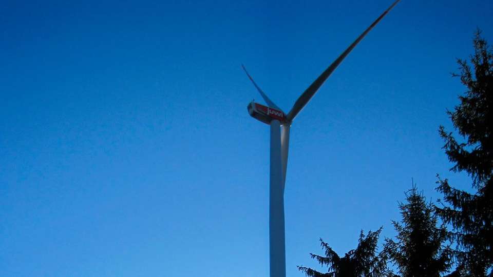 Windrad in Oberkochen: Vier Anlagen des Typs Nordex N117 sollen künftig jährlich 23,4 Millionen Kilowattstunden Strom erzeugen.