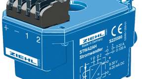 Der STWA2AH ist ein Strommessumformer für AC-Ströme 0 bis 100 A, aufgeteilt in die zwei Messbereiche 0 bis 20 und 0 bis 100 A.