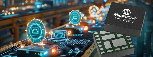 Das MCPF1412 mit I2C- und PMBus-Schnittstellen eignet sich für flexible Konfiguration und Überwachung.