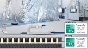 E6, E-skin flat, E-skin soft und Easy chain E14 beweisen ihre Tauglichkeit für den Trockenreinraum im Langzeittest des Fraunhofer IPA.