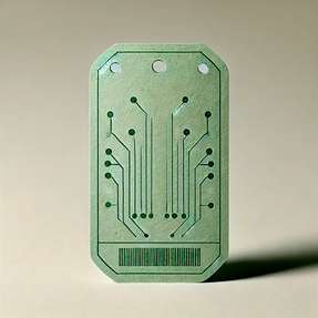 Um ihre Aufgabe zu erledigen, braucht die smarte Etikette weder eine Batterie noch einen Sender:  Sie enthält gedruckte Bahnen aus leitenden Materialien, die Stromkreise mit ohmschen und kapazitiven Elementen bilden,  ähnlich wie ein RFID-Chip.