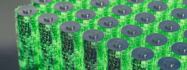 Die Entgasung und Versiegelung sind zentrale Schritte in der Produktion von Batteriezellen. Festo-Pneumatikzylinder und -Spindelachsen steuern das Absaugen von Formiergas und die Handhabung der Zellen. 